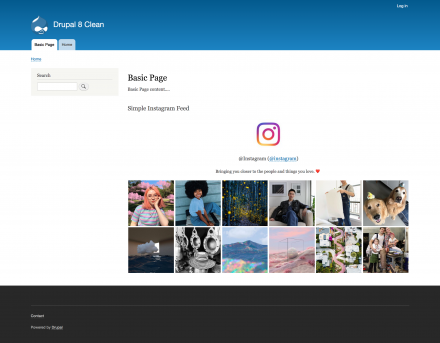 Instagram feed with basic configuration