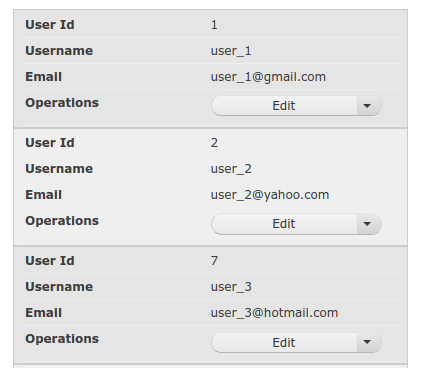 Simple responsive table