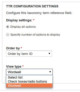 Configure widget, ttr configurable widget, taxonomy, order, settings