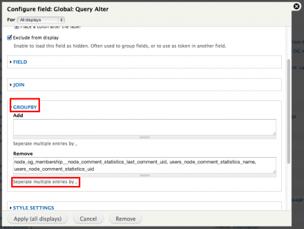 alter GROUP BY in SQL