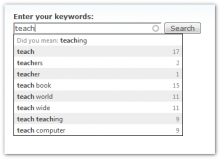 Apache Solr Autocomplete screenshot