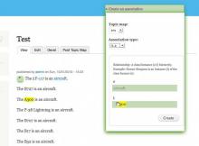 Example of in-place editing
