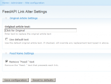 FeedAPI Link Alter Admin Settings