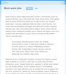 How your blockquote will look using the Garland theme