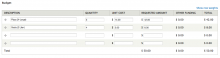 Budgetfield Default Widget