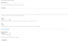 Group audience field on the "New Forum" form