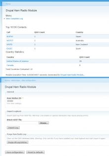 Drupal Ham Radio Module Summary and Settings