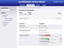 Localization Server with the Curie theme