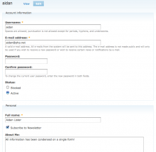One page profile example