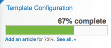 Usage of the complete module to track the completion of a website
