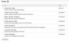 Sample OG Tasks form