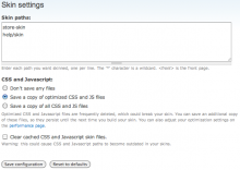 Settings form