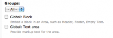 views area options