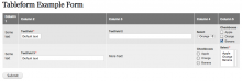 Tableform Example