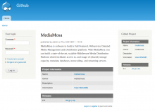 A node with github information attached to it.