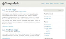 SimpleFolio screenshot