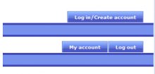 Example account menu