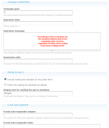 Campaign configuration