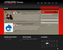Screen Shot of default Athletic Theme