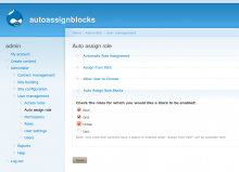 Auto Assign Role Block Settings