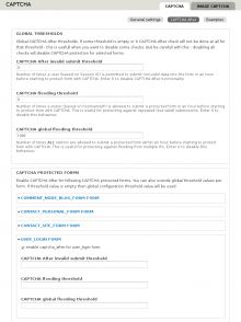 Captcha After Drupal 7 configuration page