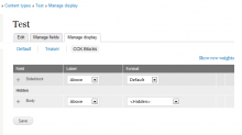 CCK Blocks Display Mode settings