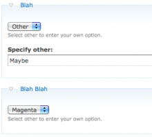 Conditional Select Field Example