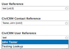 Reference User Reference, CiviCRM Contact Reference and CiviCRM User Reference fields