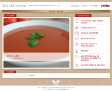 Screenshot of front page