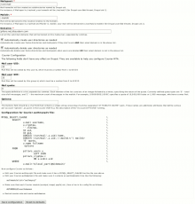 Settings page
