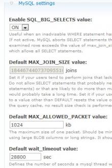 db_tweaks Settings Page