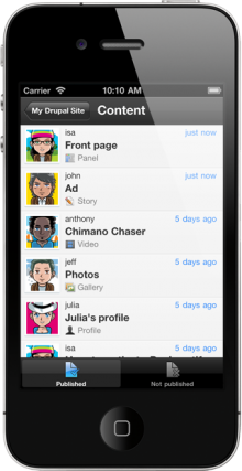 Drupad main screen
