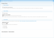 The settings form for the google wave module.