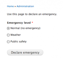 Declaring an emergency