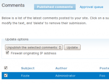 Extra comment moderation option.