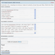 Format Test Popup