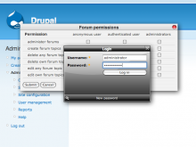 Inline draggable windows.