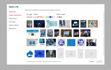 A snap shot of the Google Picker in action.