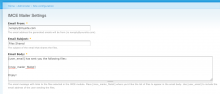 IMCE Mailer Admin Screenshot