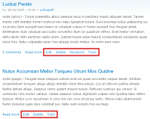 Admin links screenshot