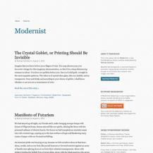 The Modernist theme