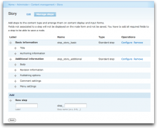 Manage steps
