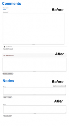 Node and Comments Form Settings