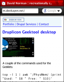 Opera Mini 5 screenshot of .mobi