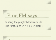 Ping.FM Block