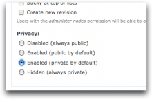 Private module settings