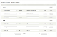 Properties widget to edit properties on a piece of content