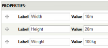 Simple properties field