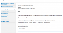 Example of usage password token