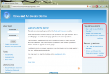 The "relevant answers" blocks
